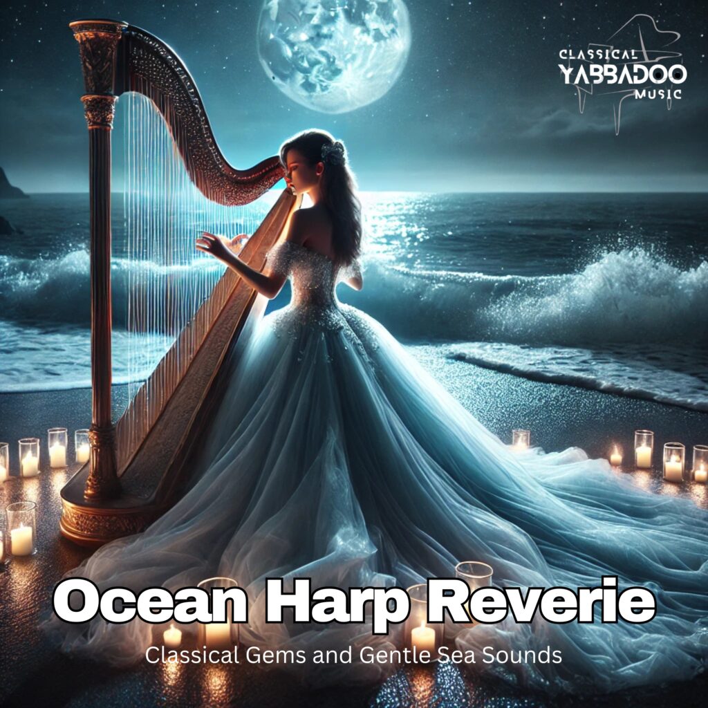 Ocean Harp Reverie: Classical Gems and Gentle Sea Sounds